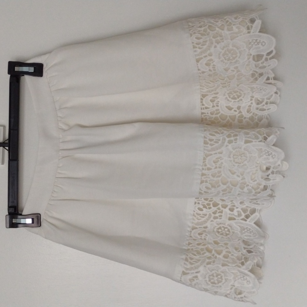 NWT Express White Full Mini Skirt with Pockets size 0